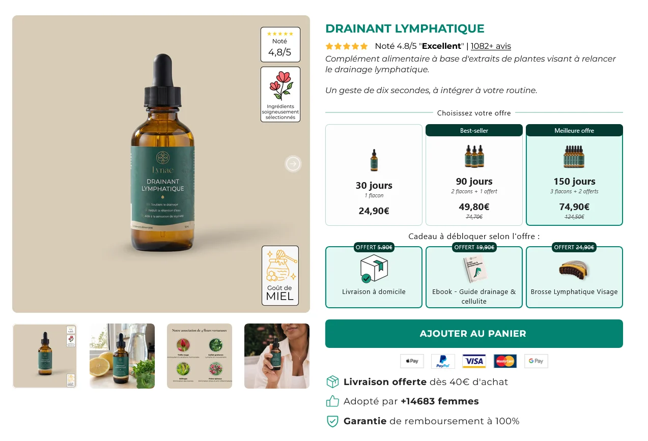 Lynae – Drainant Lymphatique-prix